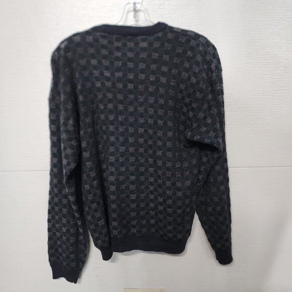 Vintage Cortina Italia Wool-Blend Checkered Sweater - Picture 2 of 4